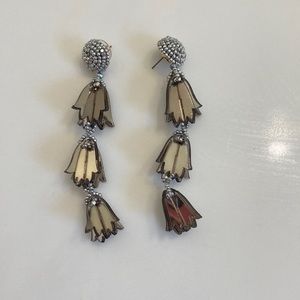 Silver Oscar de la Renta earrings